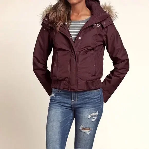 Hollister Omen's All-weather Hooded Bomber Jacket - M - Picture 2 of 5